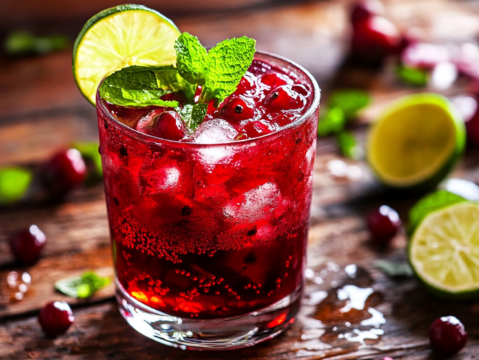 an image of a cranberry mocktail