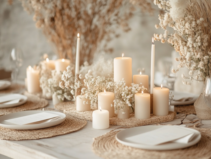 Candle Arrangement on table